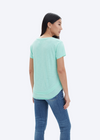 CHRLDR Ava - V-Neck Mock Layer T-Shirt-Seafoam