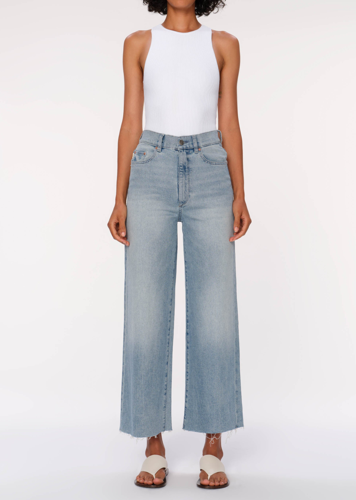 DL1961 Hepburn Wide Leg Ankle Jeans - Freshwater