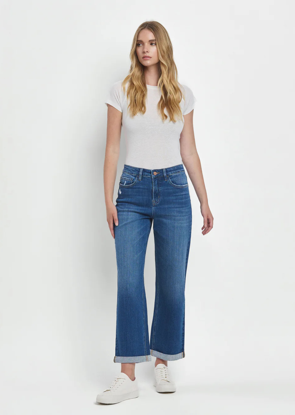 Daisy Baggy Cuffed Straight Leg Jeans