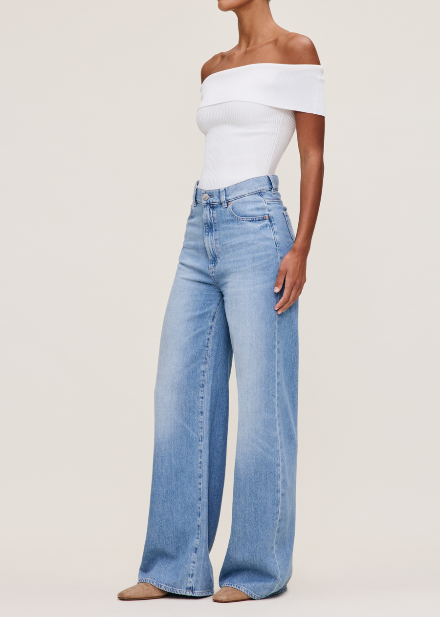 Dl1961 Hepburn Wide Leg Jeans - River Bank