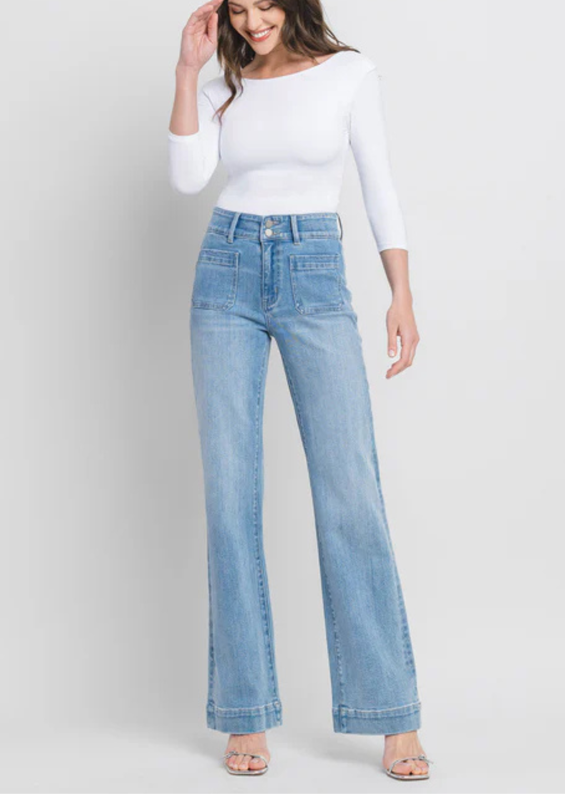 Flying Monkey 90's High Rise Flare - Bang on Blue