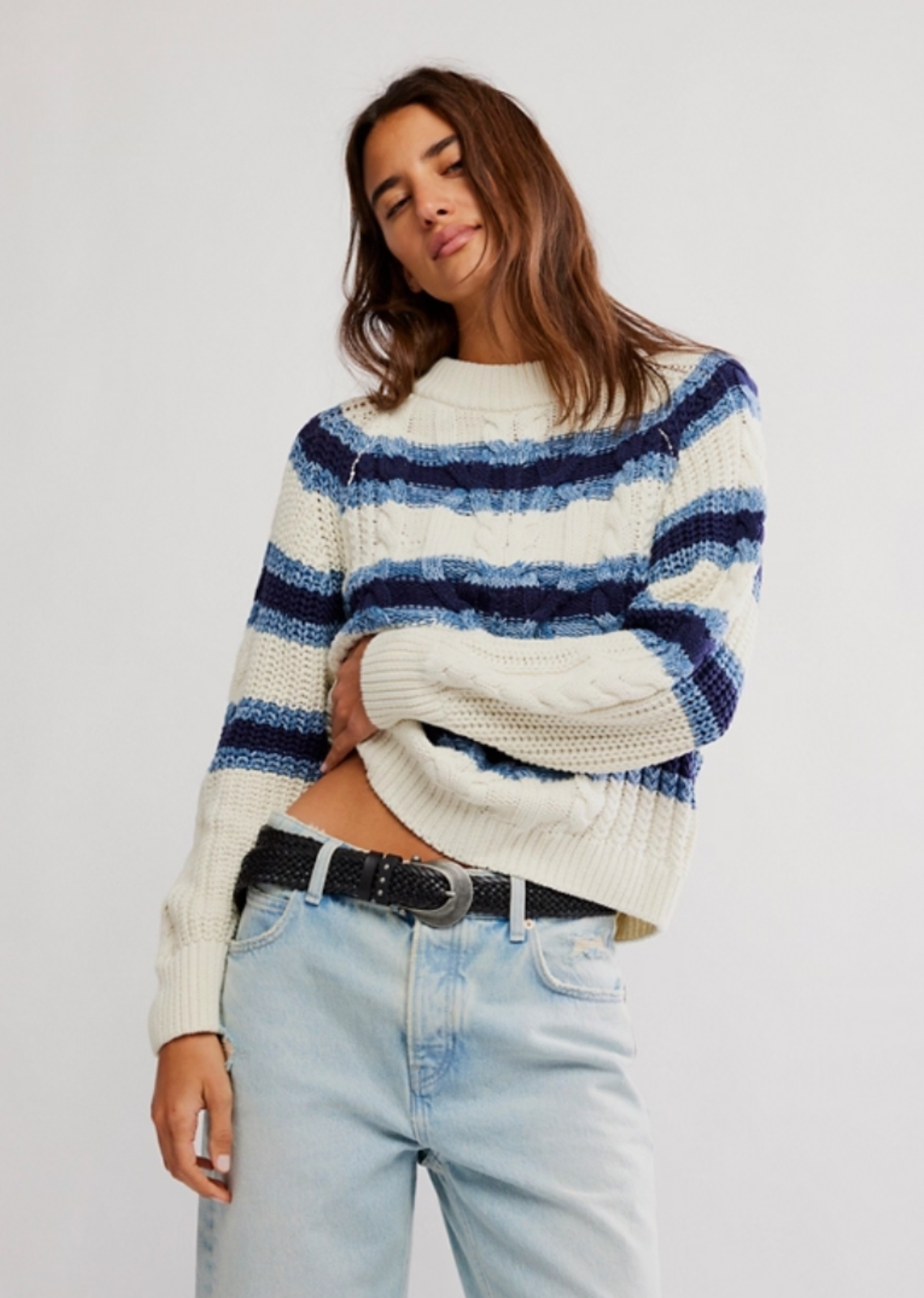 Free People Frankie Striped Pullover
