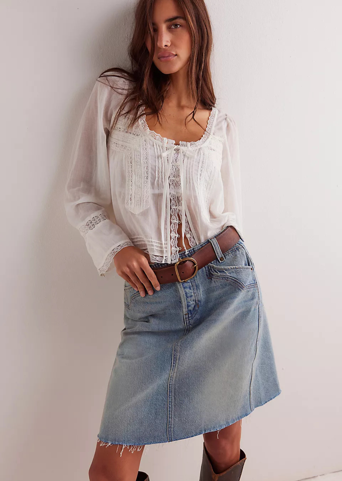 Free People Suzy Denim Midi