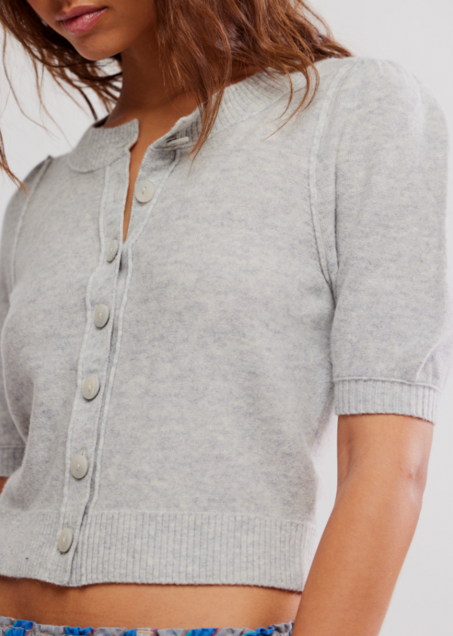 Free People Isla Cardi - Mineral Grey