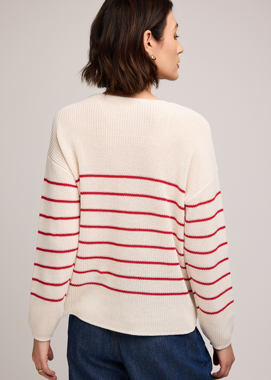 Gentle Fawn Tucker Sweater - Red Stripe