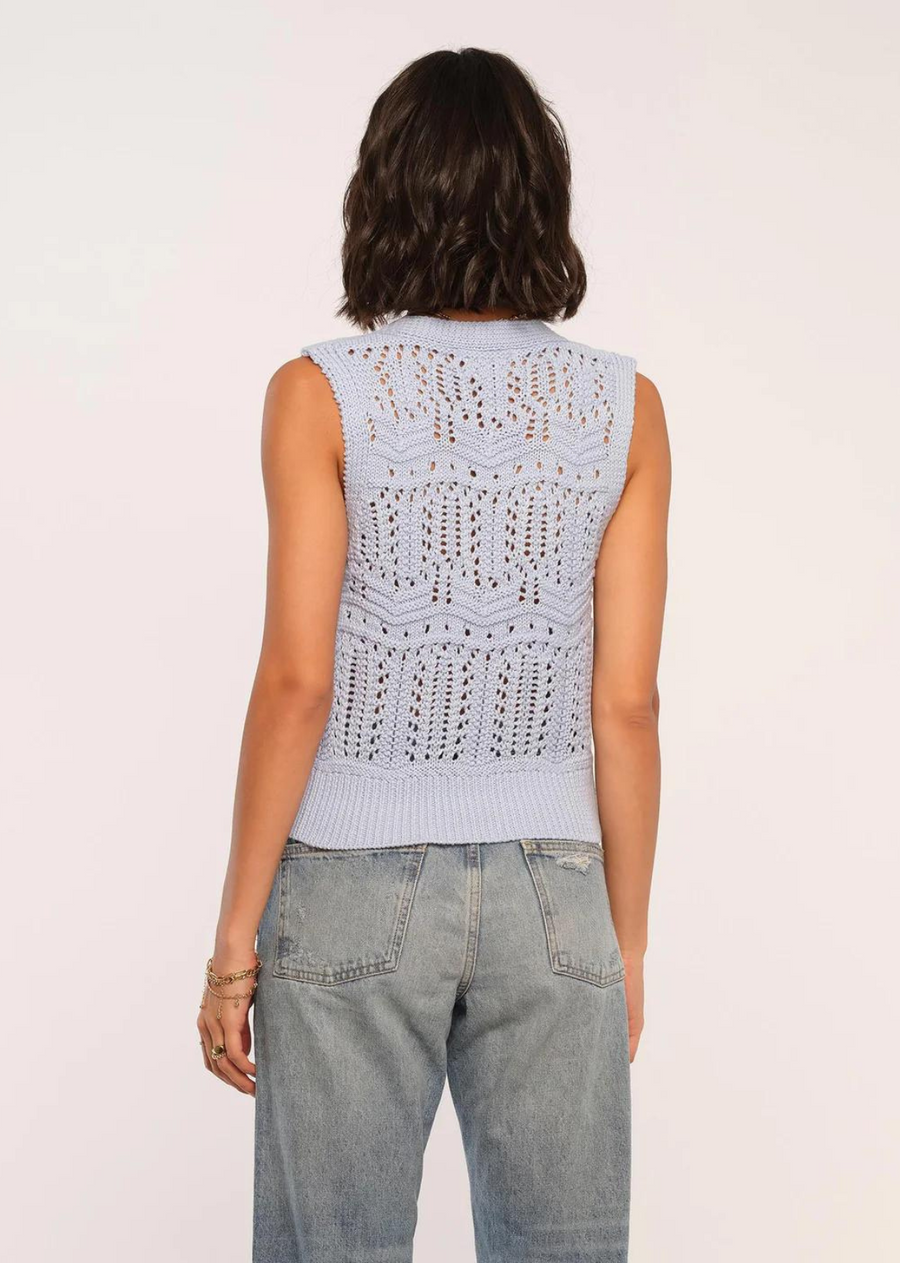 Heartloom Gilda Vest. The Gilda Vest is a V-neck sweater vest with an airy relaxed fit. It’s cable-knit with our soft extra-fine yarn that has a lightweight feel.