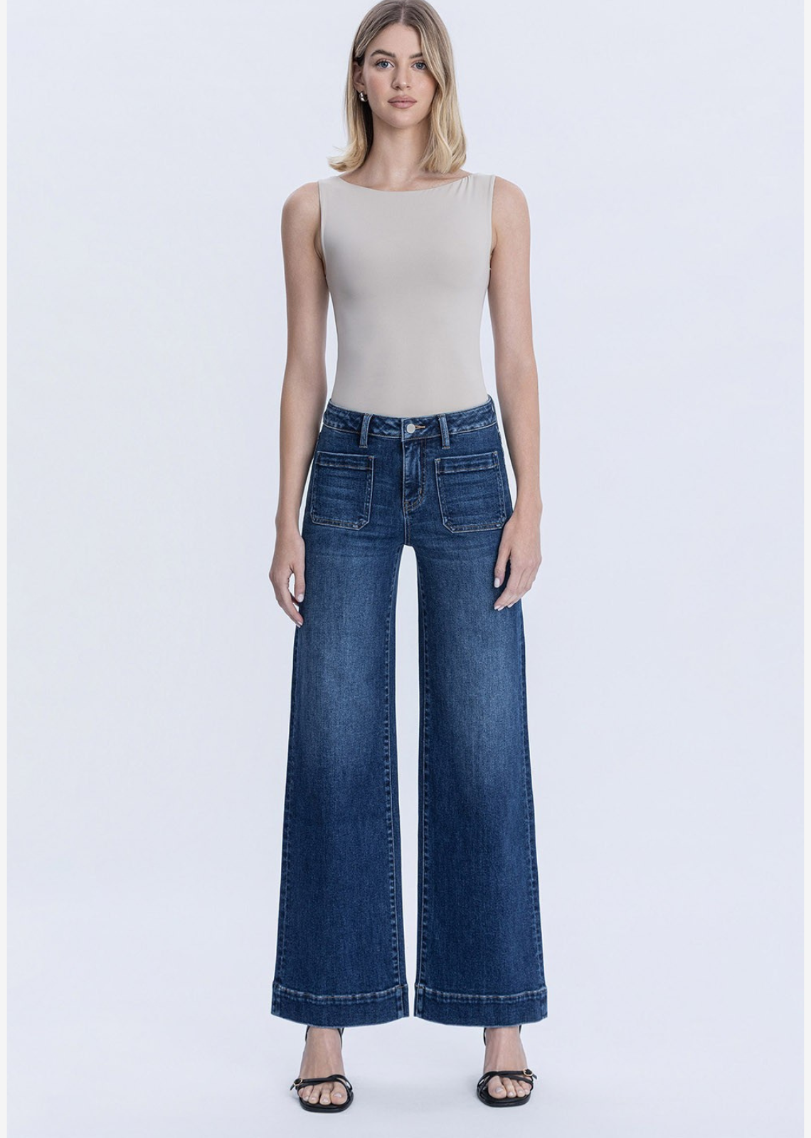 High Rise Patch Pocket Trouser
