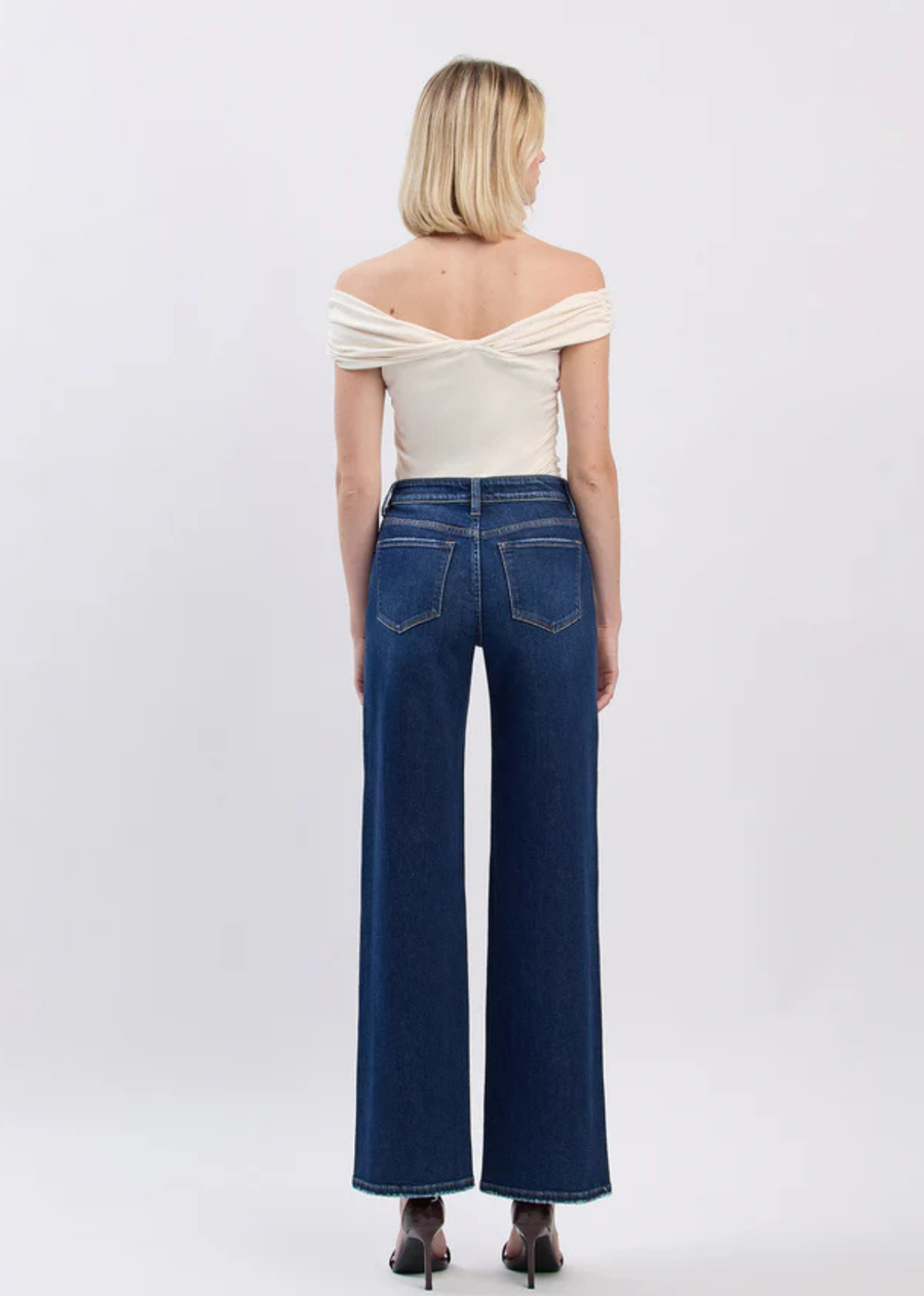 High Rise Full Length Wide Leg Jean