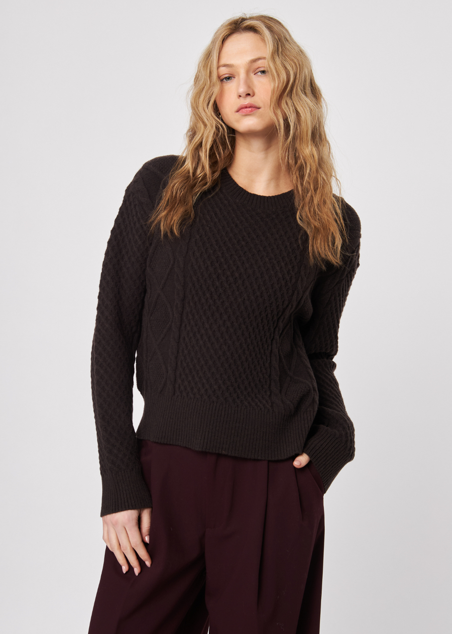 John & Jenn Julien Sweater - Coffee Bean