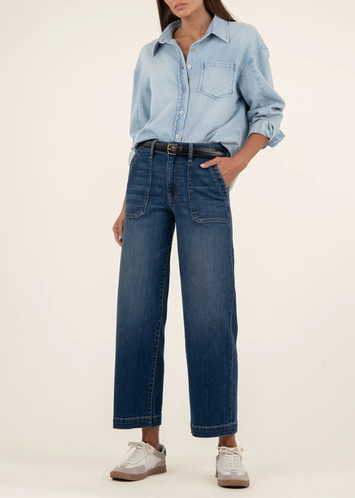 Kut From The Kloth Charlotte High Rise Wide Leg - Reflective