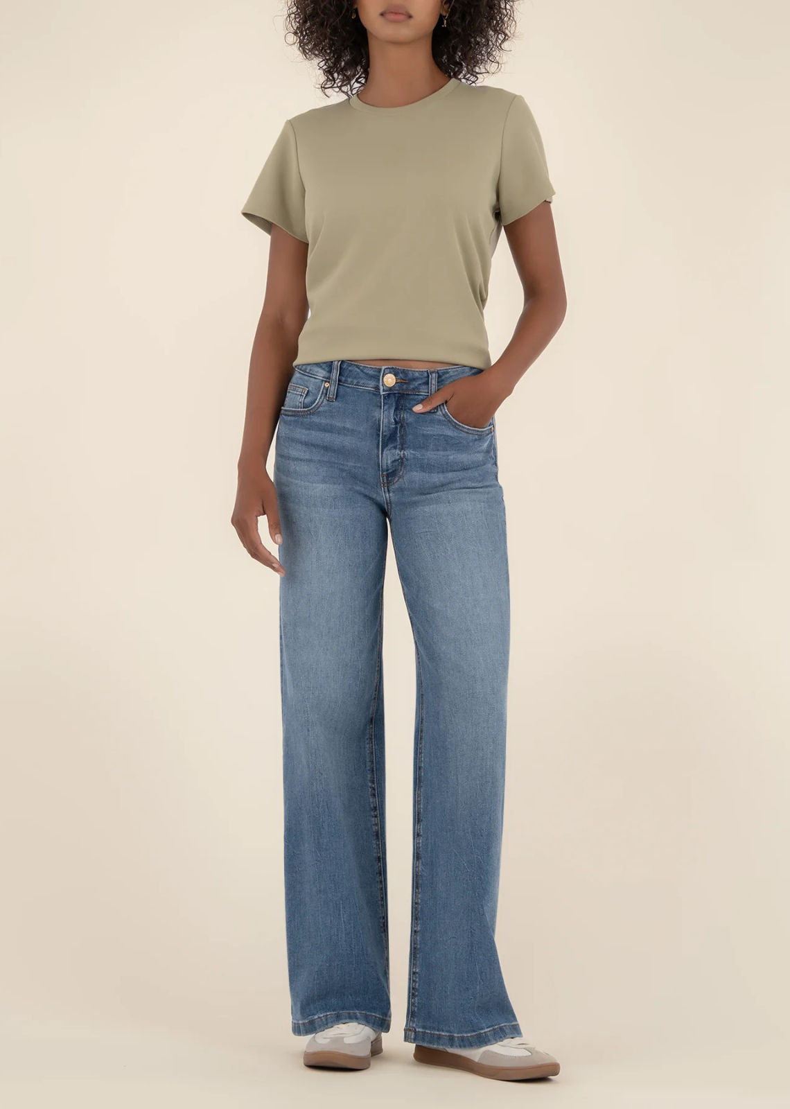 Kut From The Kloth Jean High Rise Wide Leg - Ablaze