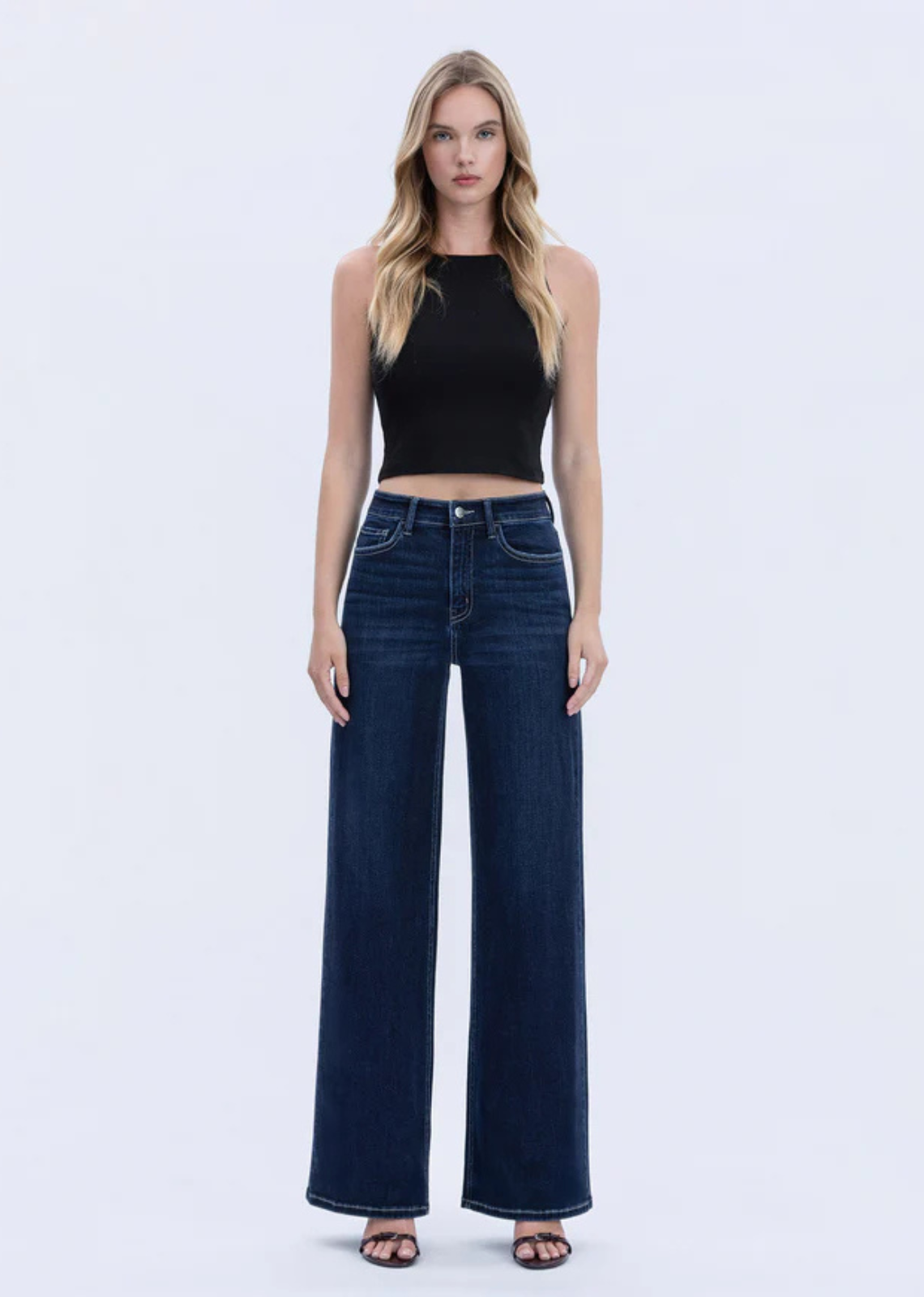 Lucy High Rise Full Length Wide Leg Jean