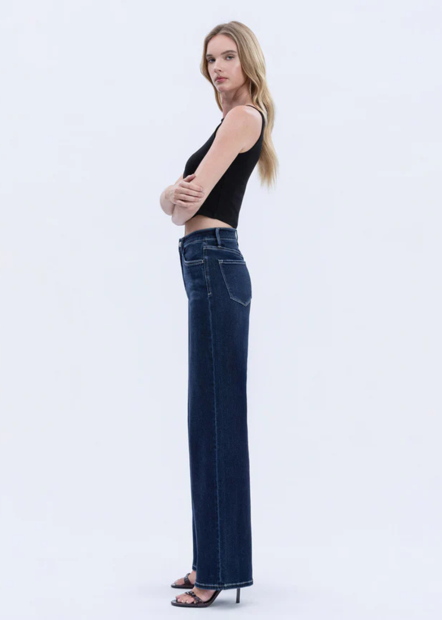 Lucy High Rise Full Length Wide Leg Jean