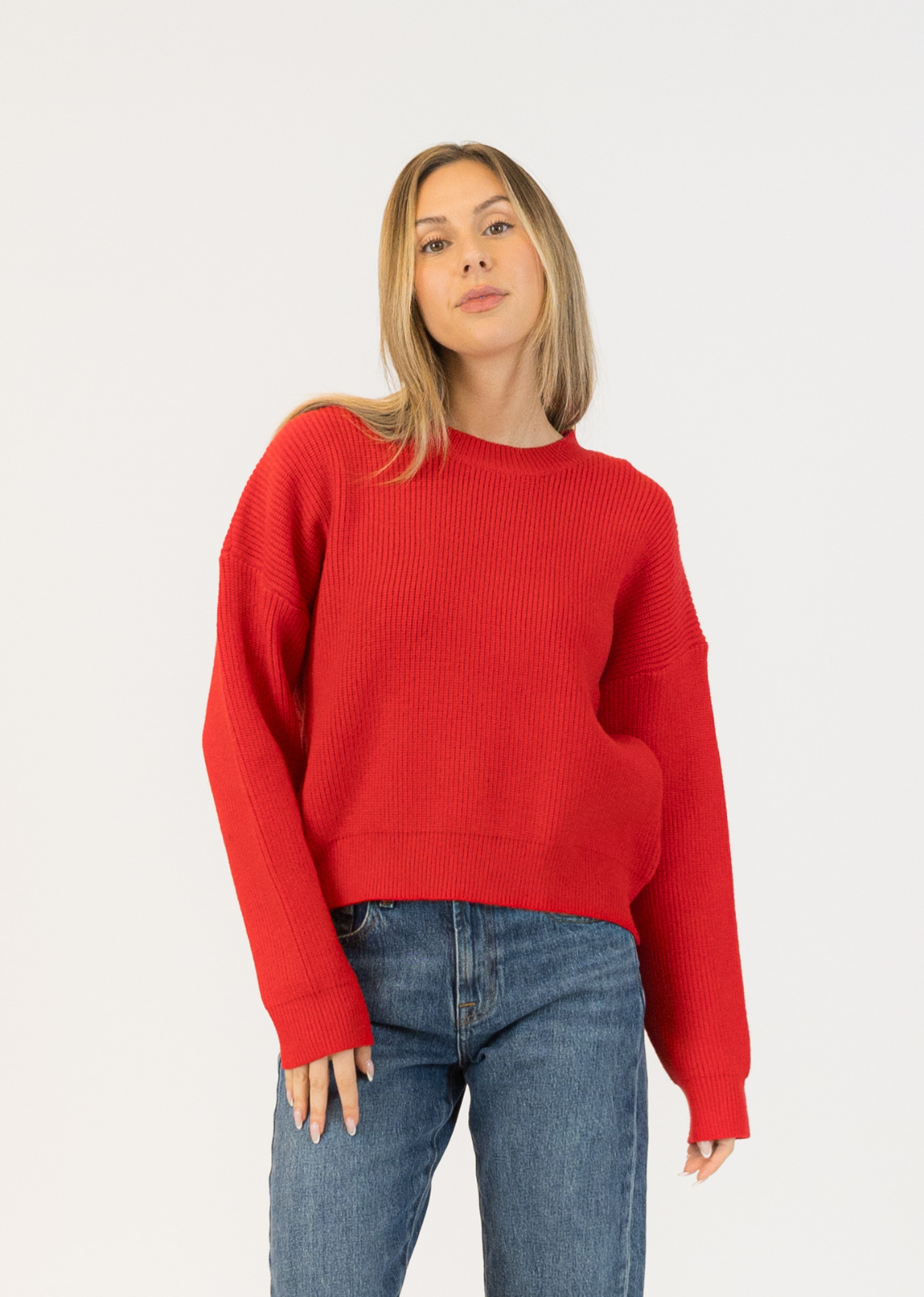Lyla + Luxe Avery Crewneck - Red
