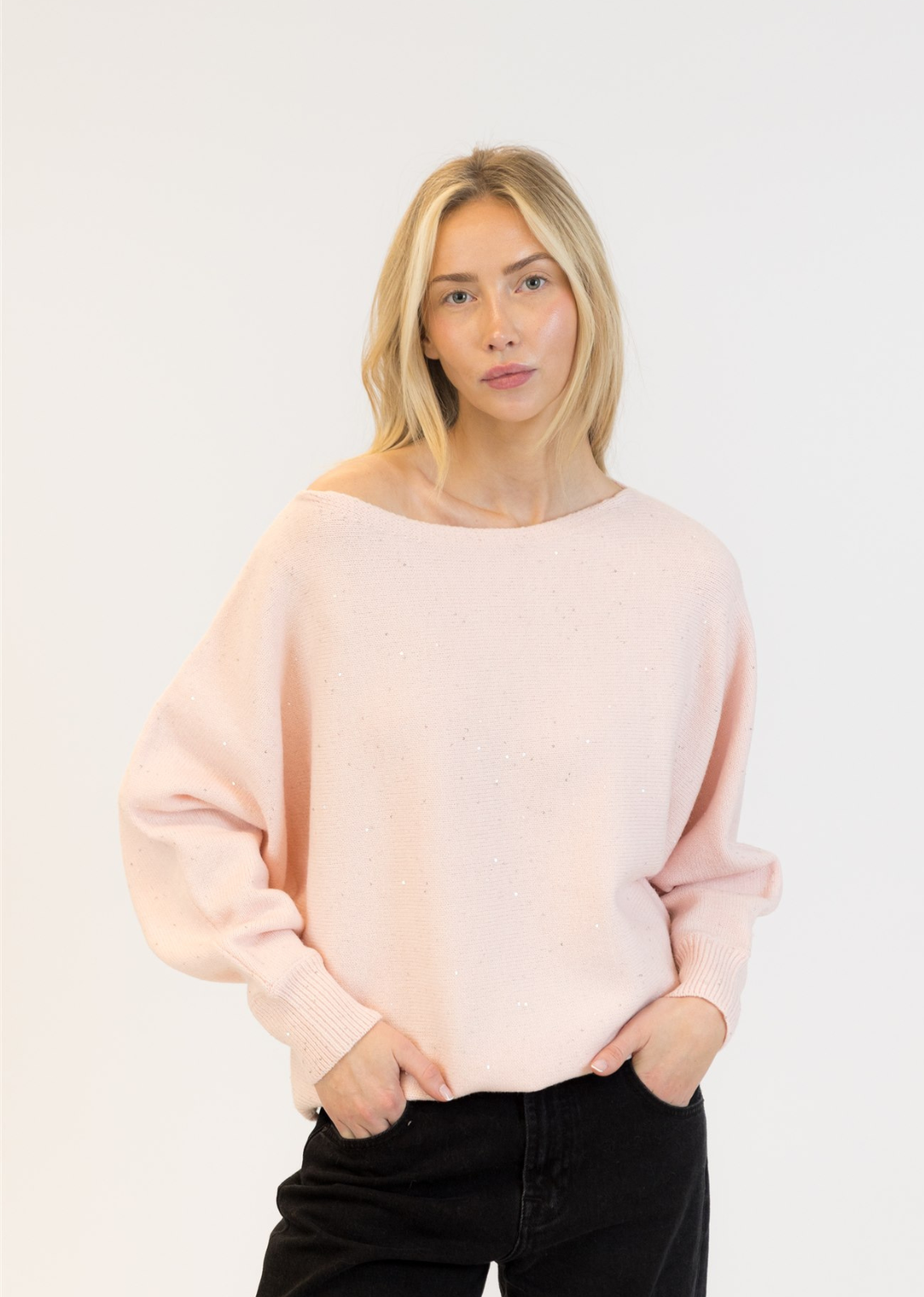 Lyla + Luxe Nobu Sequin Boatneck Sweater
