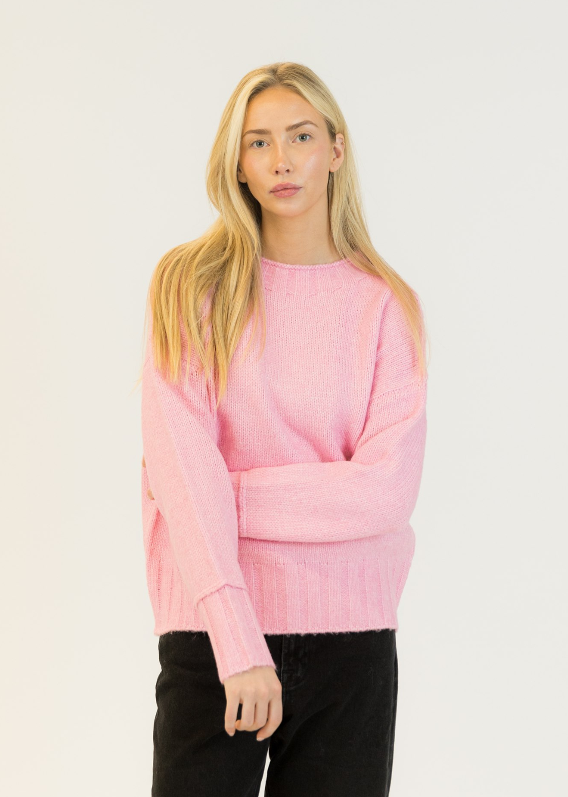 Lyla + Luxe Tanya Crewneck Pullover - Candy Pink