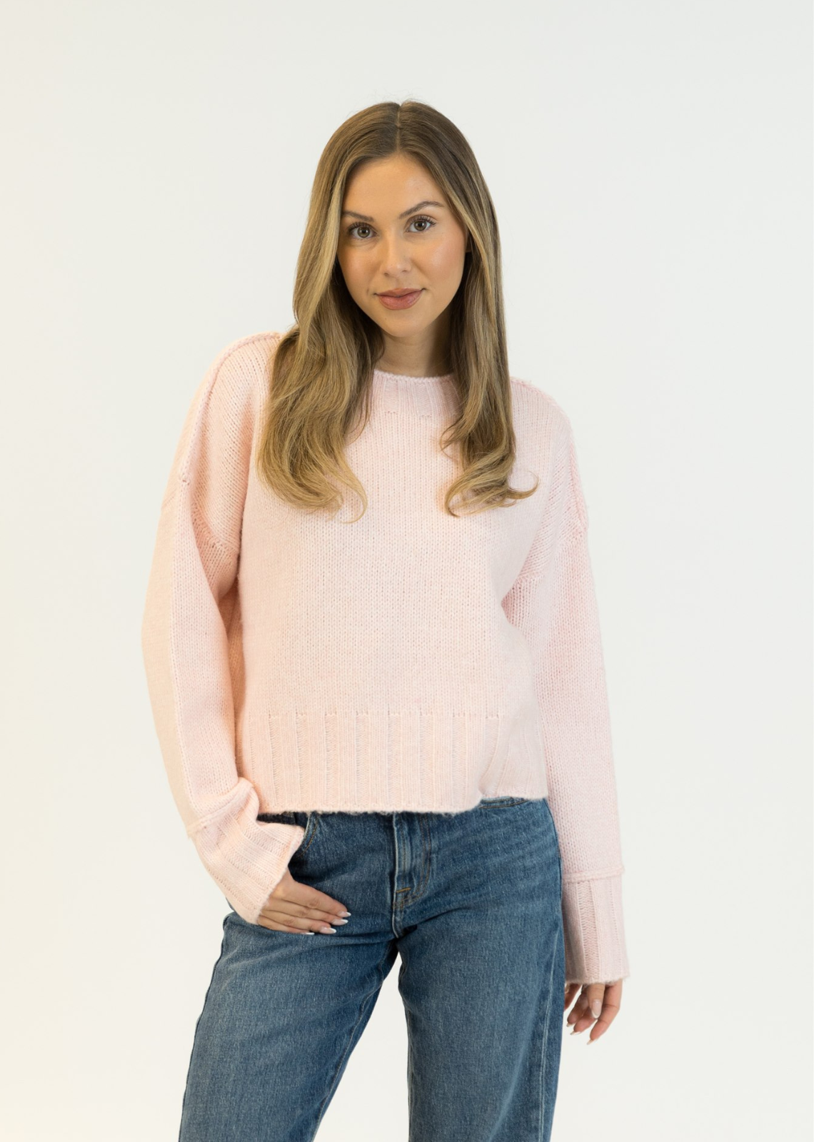 Lyla + Luxe Timmy Crewneck Pullover - Pink Tulle