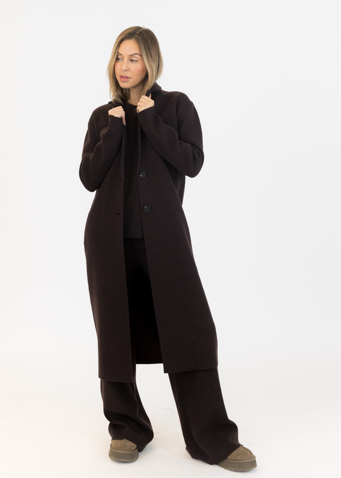 Lyla + Luxe Vicki Coat - Chocolate