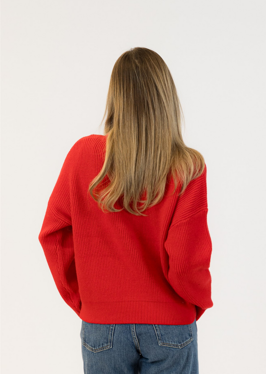 Lyla + Luxe Avery Crewneck - Red