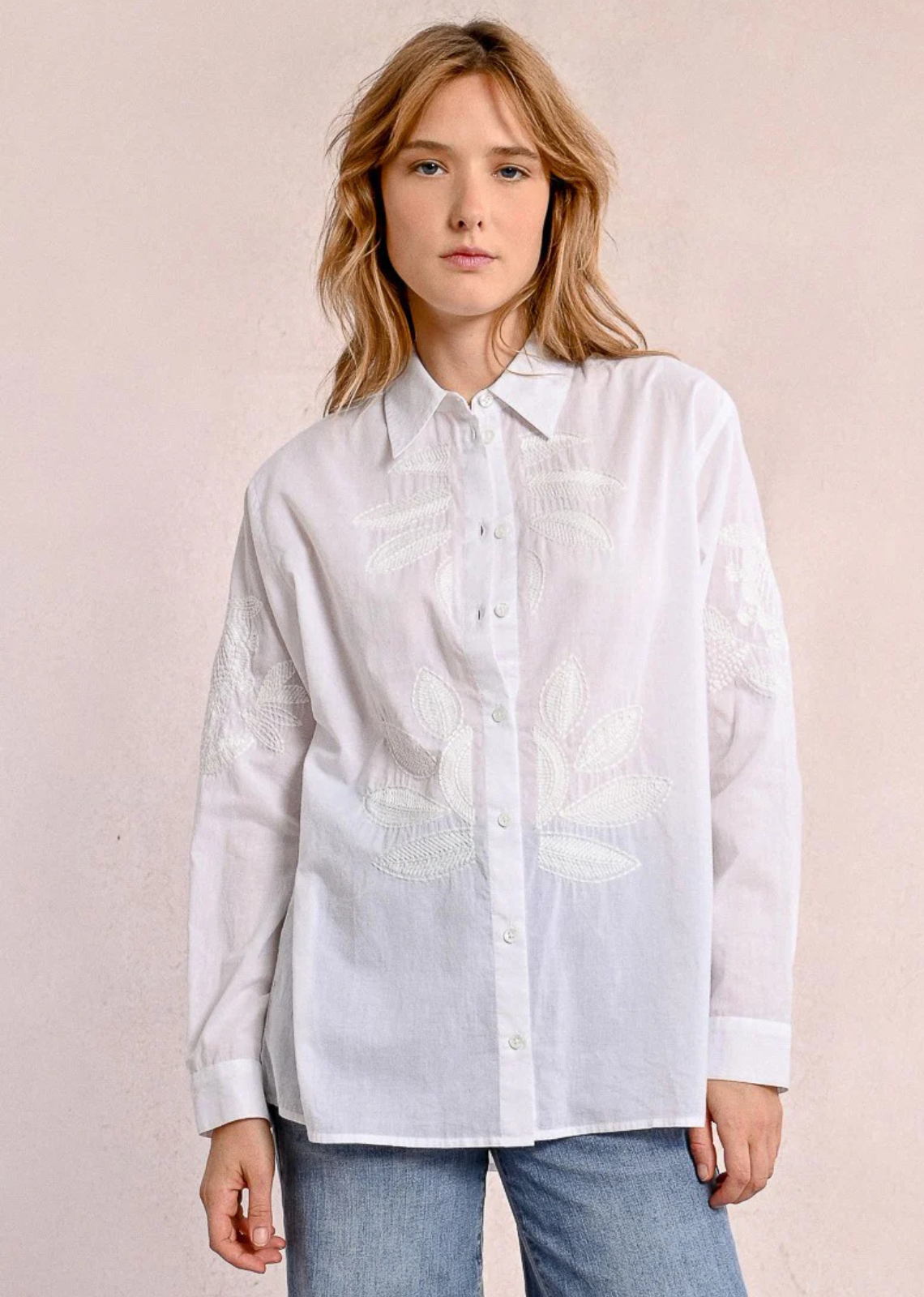 Molly Bracken Oversized Embroidered Shirt