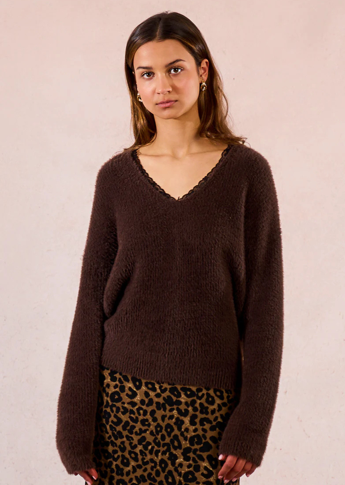 Nicole V-Neck Knit Sweater