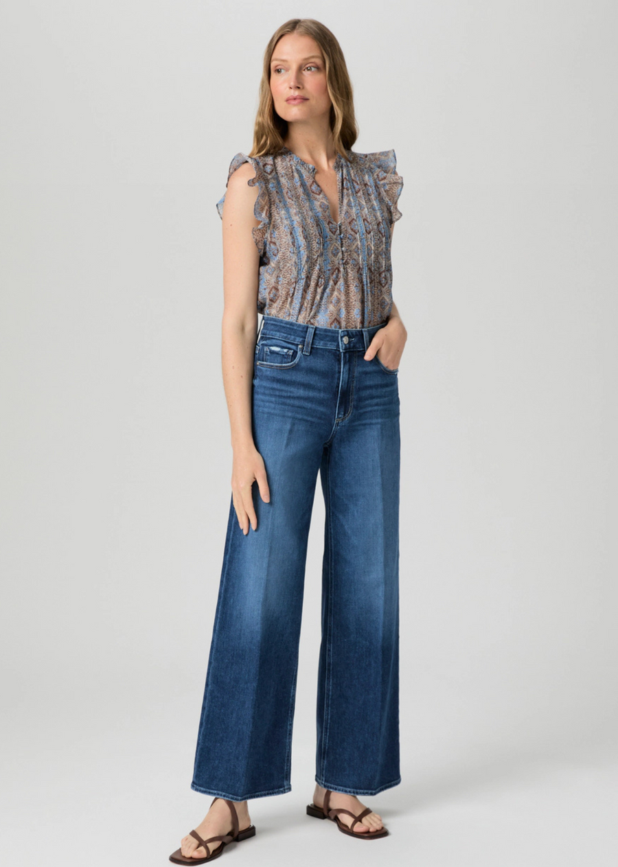 Paige Anessa Wide Leg Jeans - Dresden