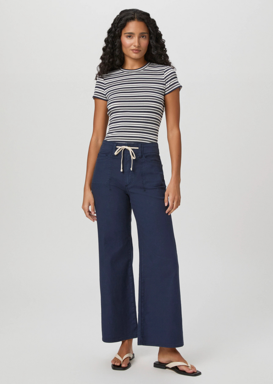 Paige Ari Wide Leg Pant - Vintage Navy Seascape