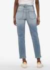 Kut From The Kloth Rachael HR Fab Ab Mom Jean- Coherently. Slightly flared and cropped to mimic '90s styles, these stretchy jeans feature Fab Ab front pockets that gently smooth and shape.
