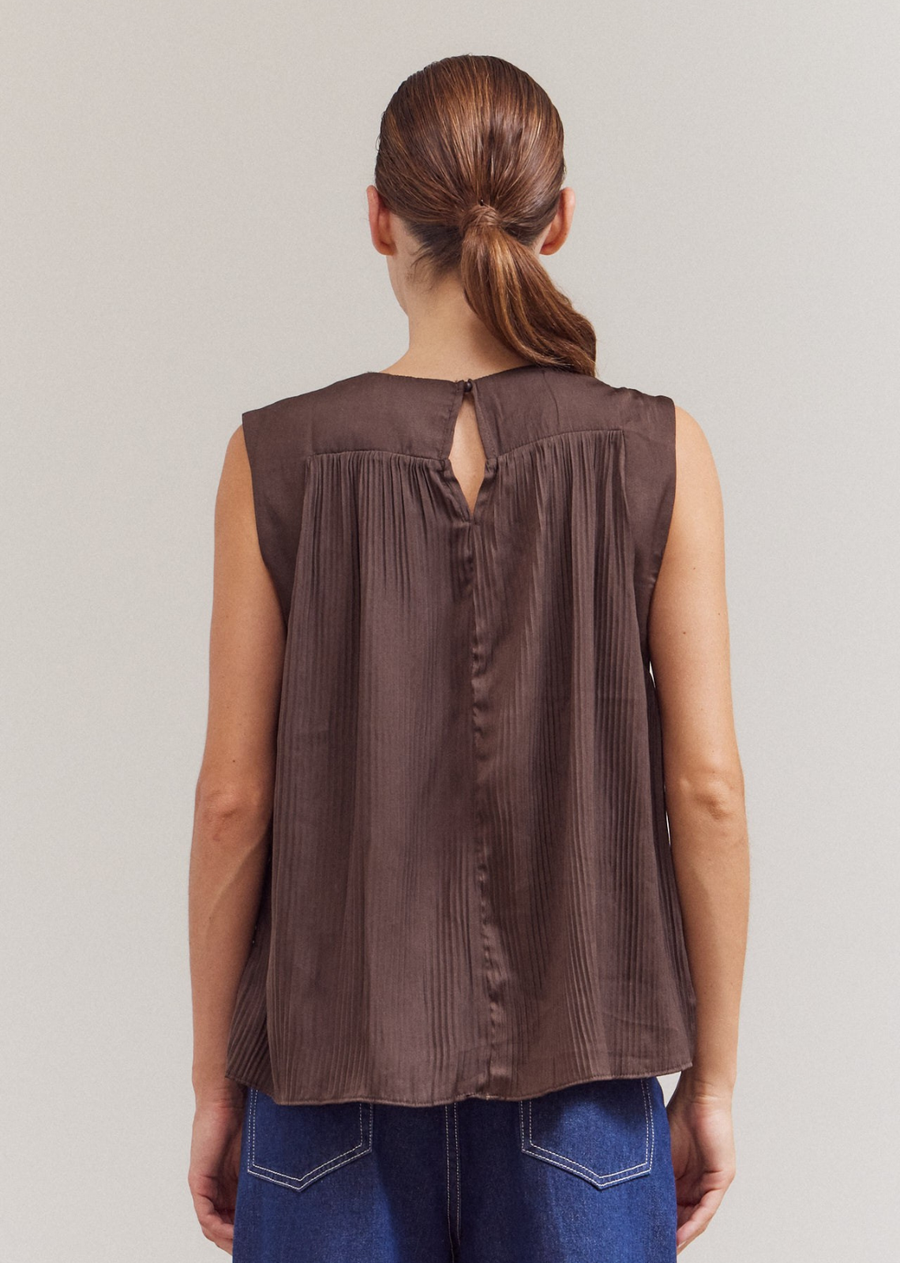 Reece Pleated Sleeveless Top