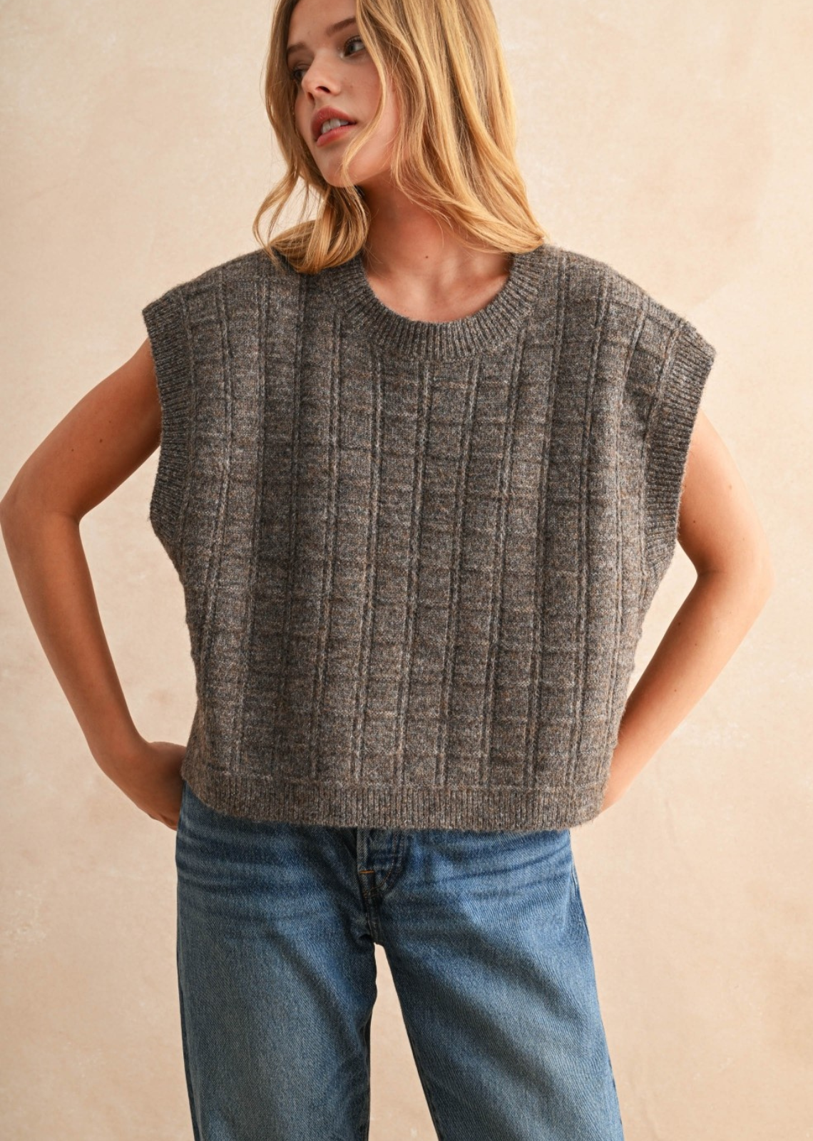 Sophie Textured Sweater Vest