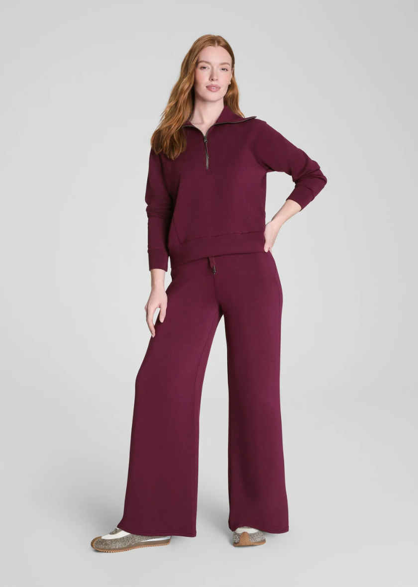 Spanx Air Essentials Wide Leg Pant - Plum Berry