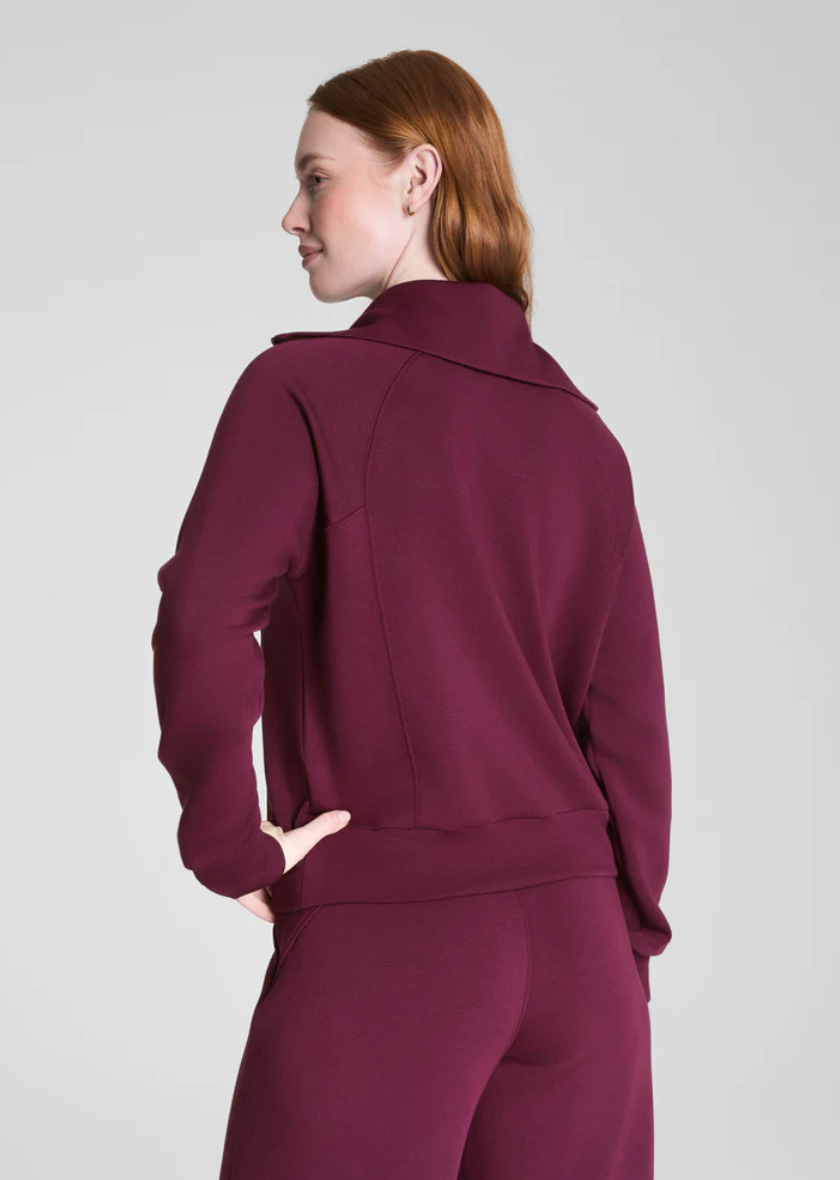 Spanx Air Essentials Half Zip - Plum Berry