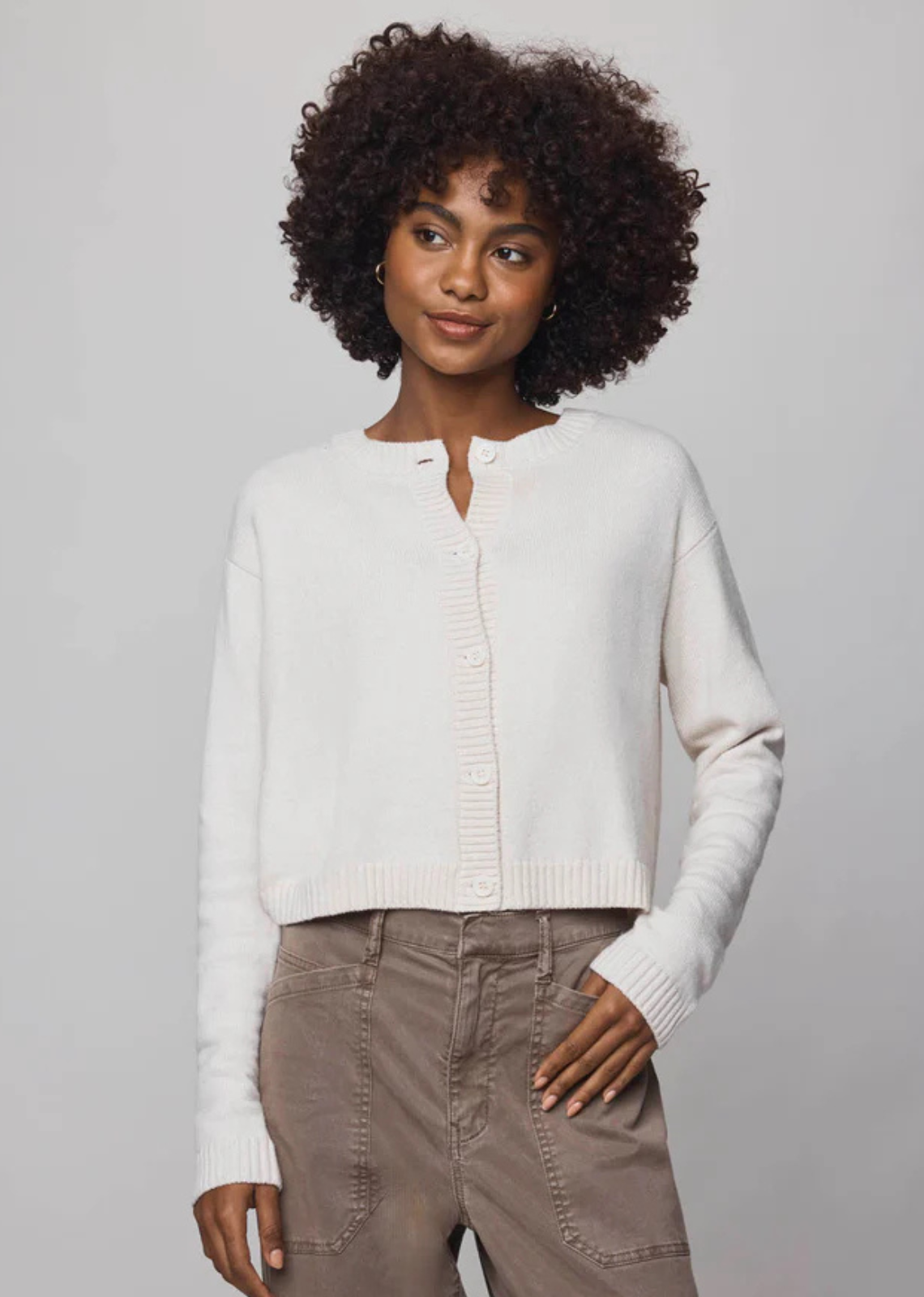 Splendid Amber Cropped Cardigan