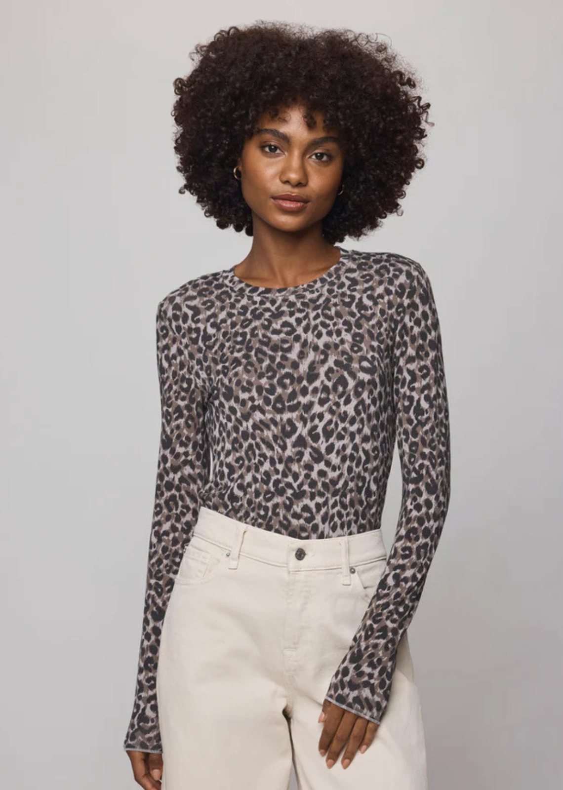Splendid Bamboo Long Sleeve Tee - Leopard