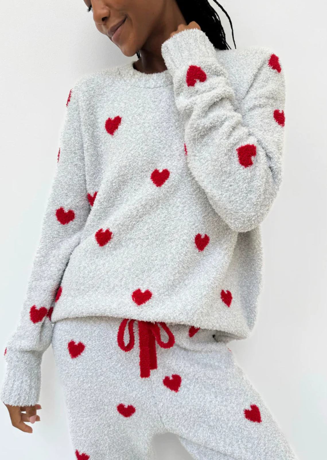 Splendid Fuzzy Sweater Set - Red Heart