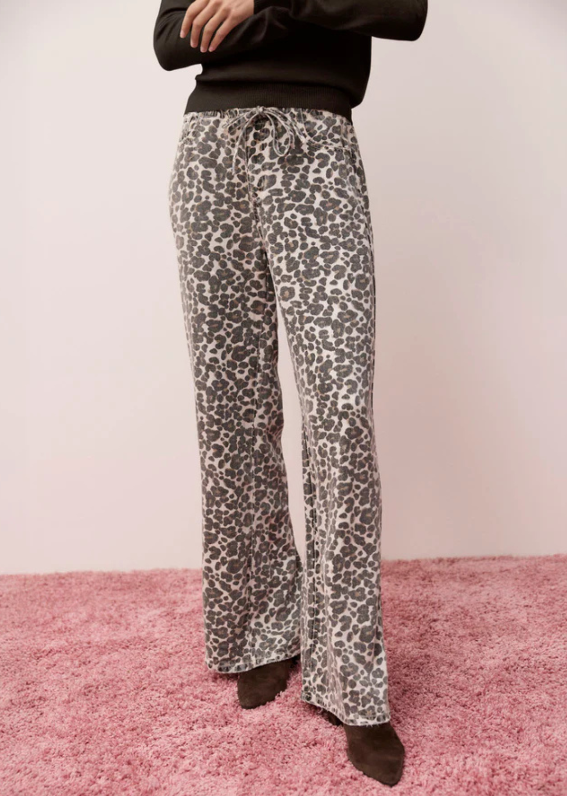 Splendid Lounge Denim Leopard Pant