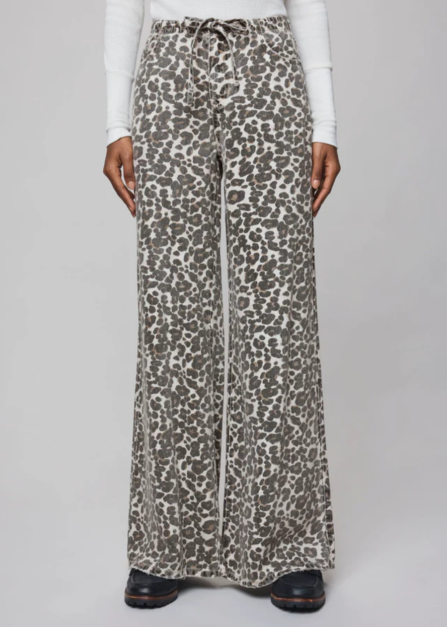 Splendid Lounge Denim Leopard Pant