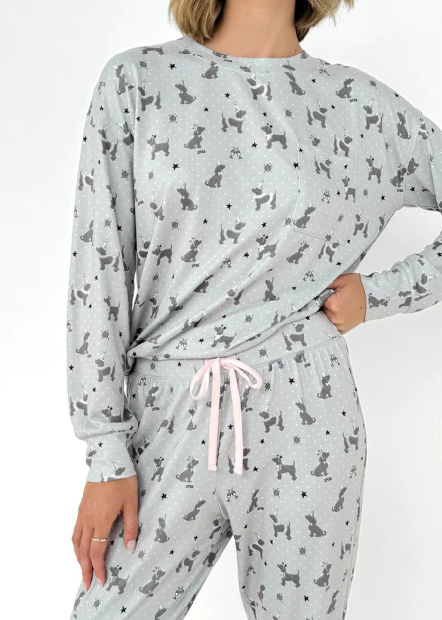 Splendid Marna Jersey Set - Holiday Dog