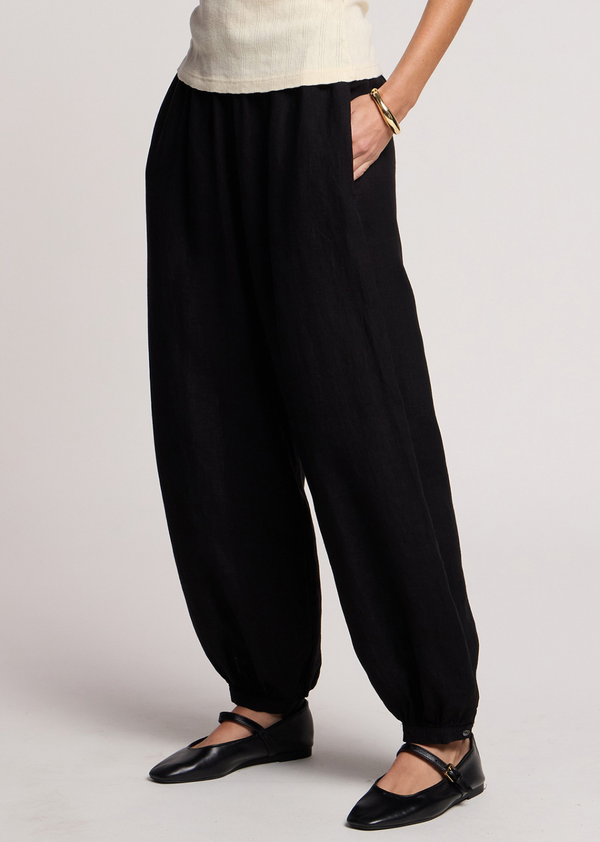 Velvet Camber Woven Linen Pant - Denise Boutique