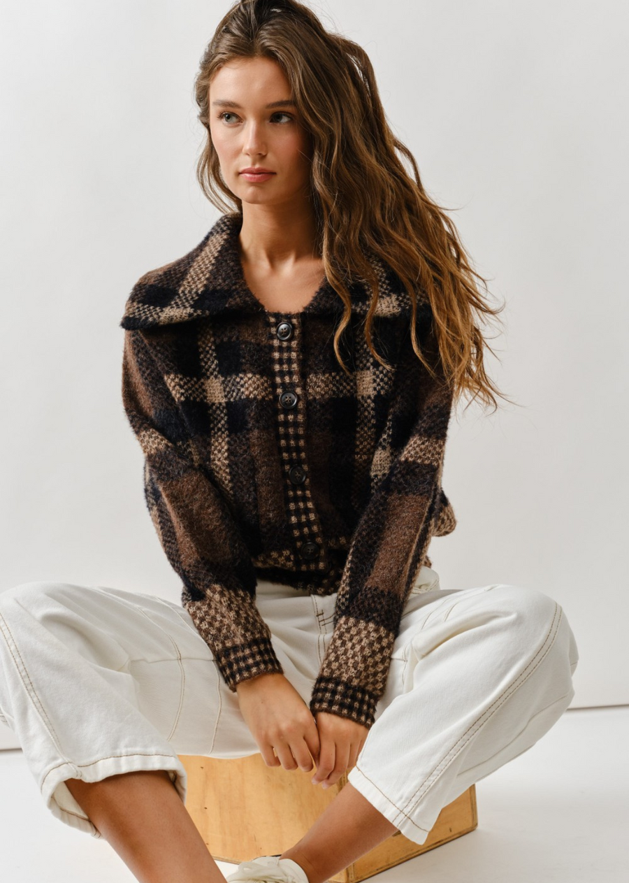 Veronica Plaid Cardigan