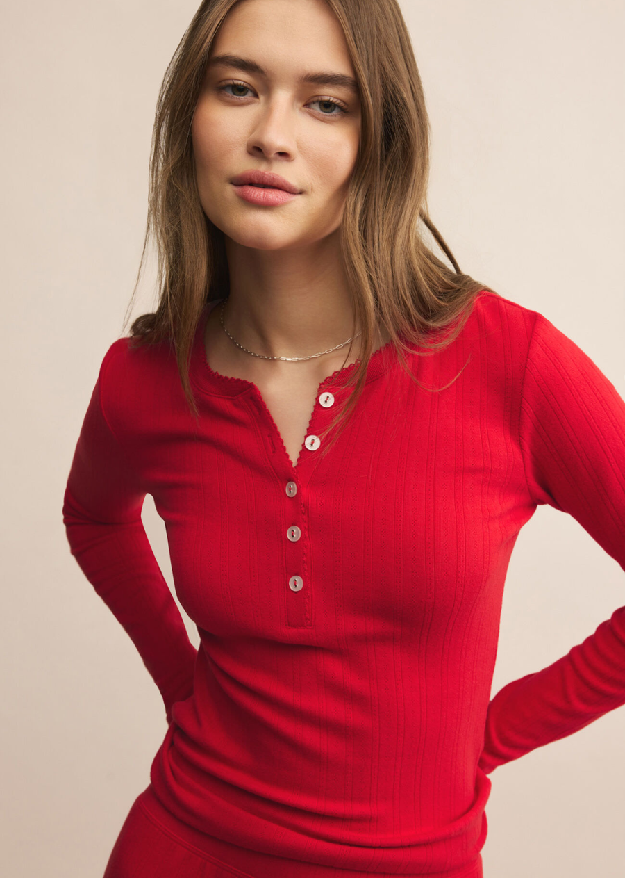 Z Supply Holly Pointelle Top