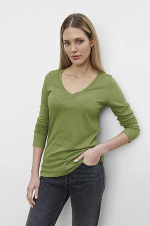 Velvet Originals Blaire LS VNeck Top