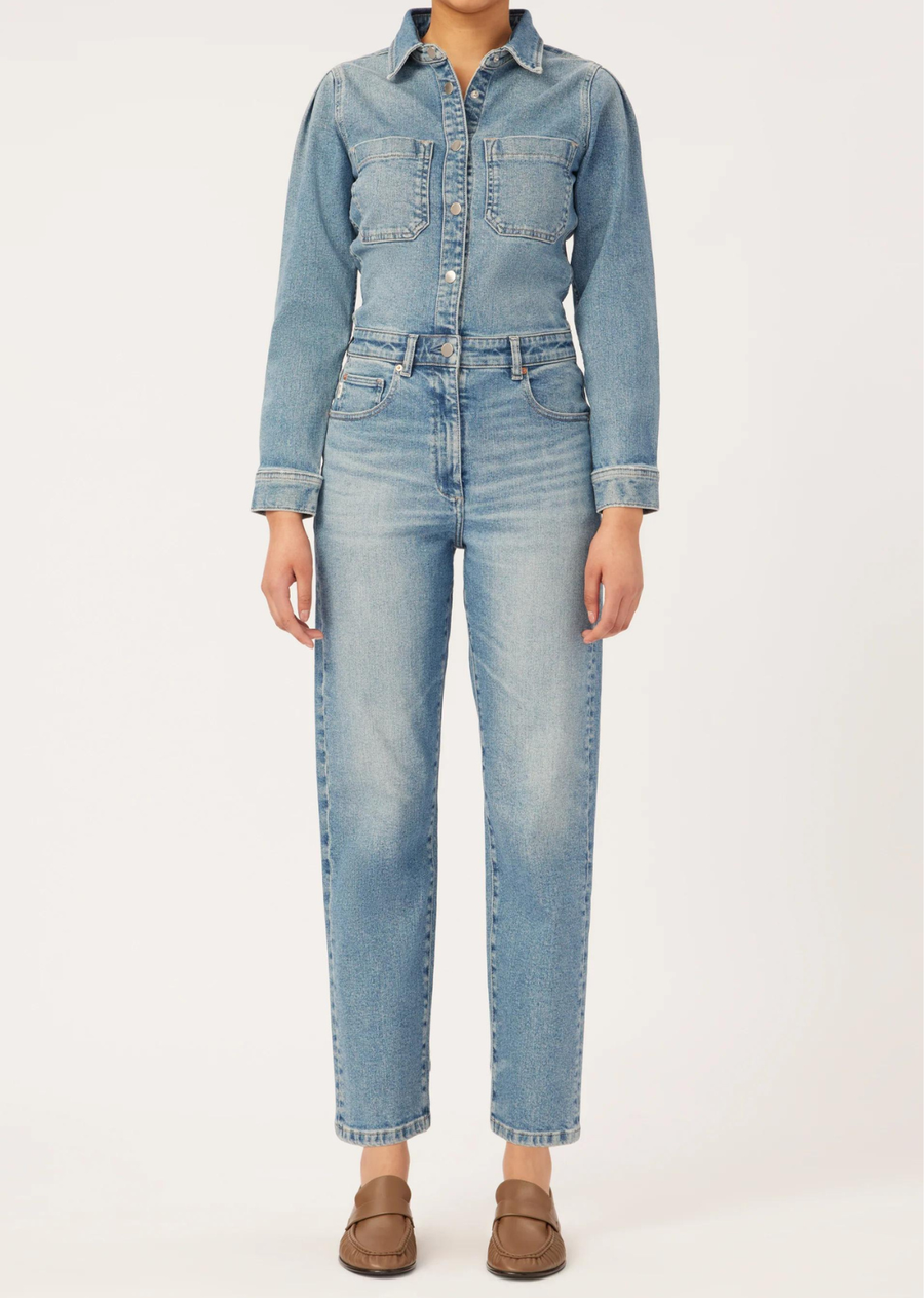 DL1961 Freja Jumpsuit- Aged Mid