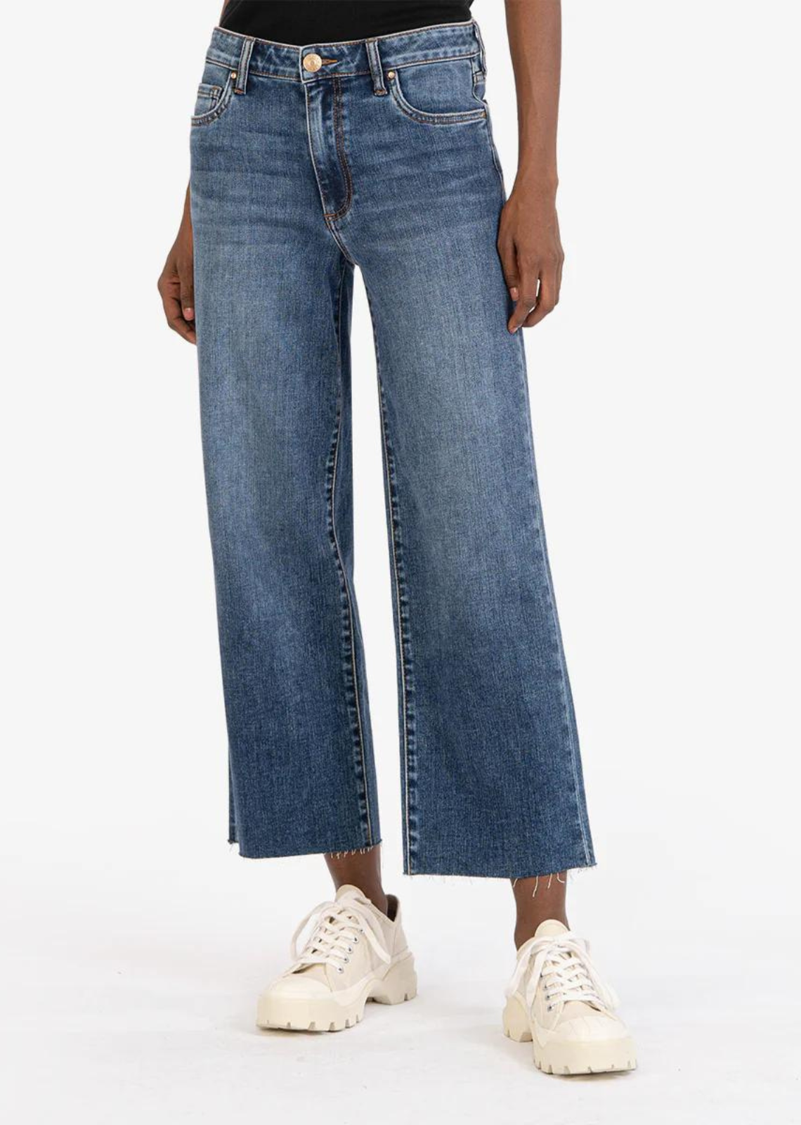 Kut From The Kloth Charlotte High Rise Culottes-Raw Hem- Commendatory