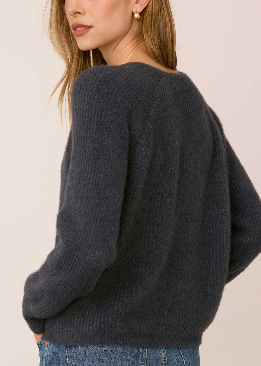 Gentle Fawn Filomena V-Neck Sweater - Smoke Grey