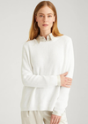 525 America Emma Crewneck Shaker Stitch Sweater- Chalk.