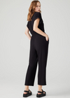 Steve Madden Alya Jumpsuit Introducing the ALYA jumpsuit. This modal jumpsuit features a button front and elastic waist for a comfortable fit. It's tapered ankle length and short sleeves make it perfect for spring.