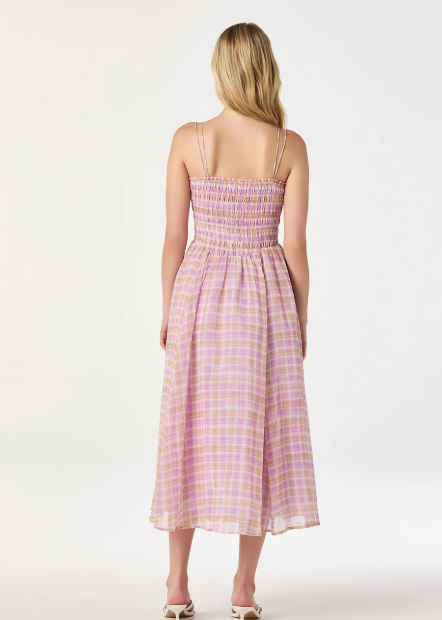 ASTR Lahela Smocked Midi Dress