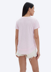 CHRLDR- Ava V-Neck Mock Layer T-Shirt-Petal