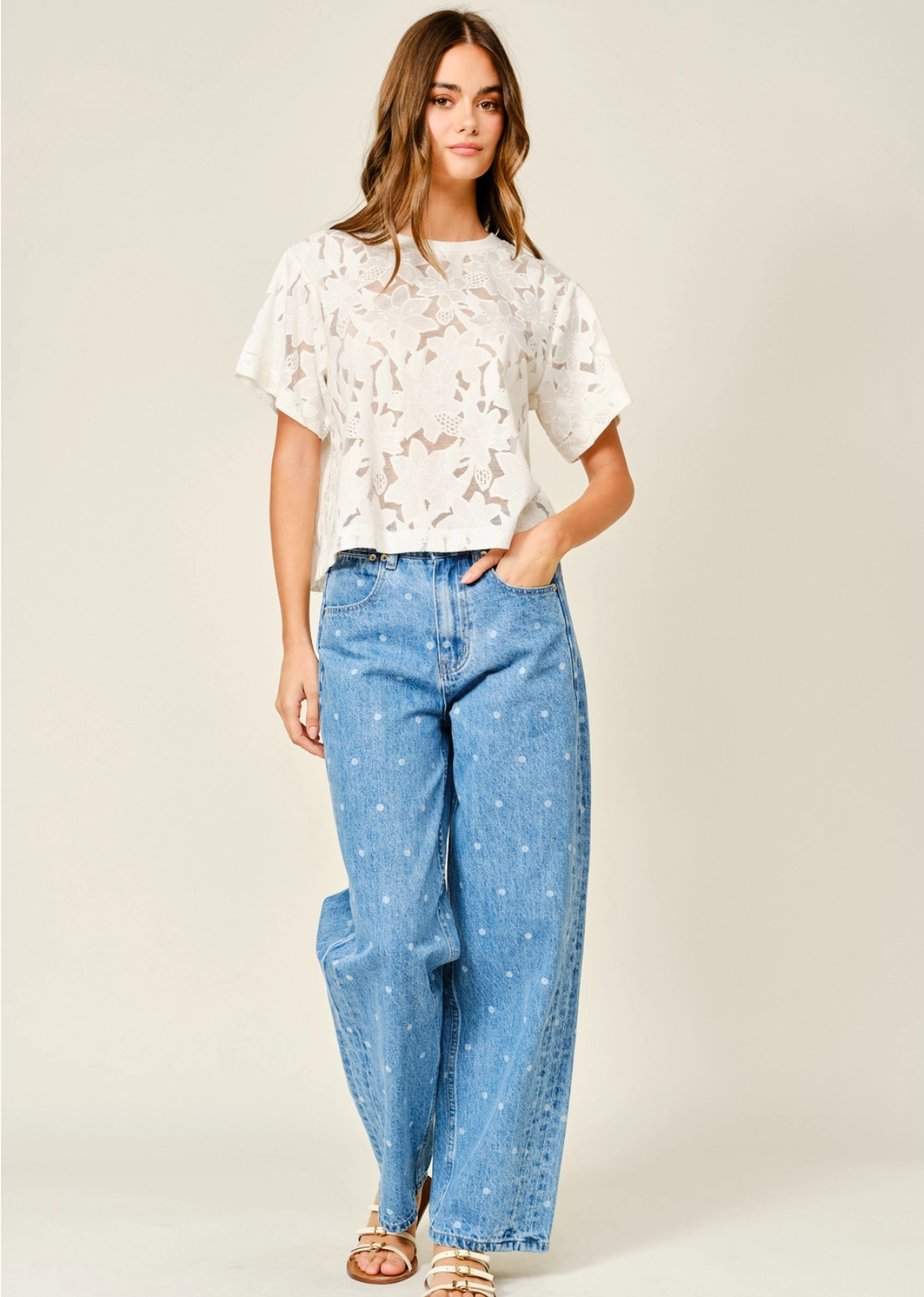 Haylee Lace Floral T-Shirt